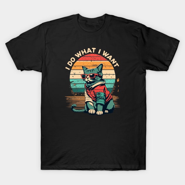 Cat I Do What I Want T-Shirt by nekopaffu